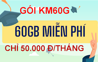 Miễn phí 60GB/tháng chỉ 50.000đ gói KM60G VinaPhone