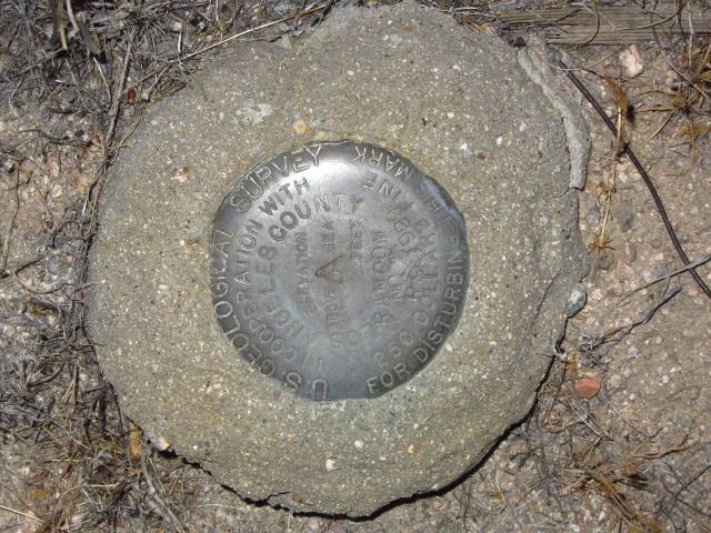 USGS marker Random No 2 set in 1929