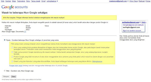 Login banyak akun google dengan fitur google multiple login