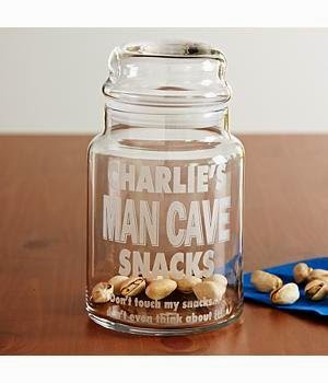  Personalized Man Cave Snack Jar