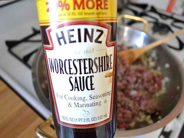 Jar of Worcestershire sauce 