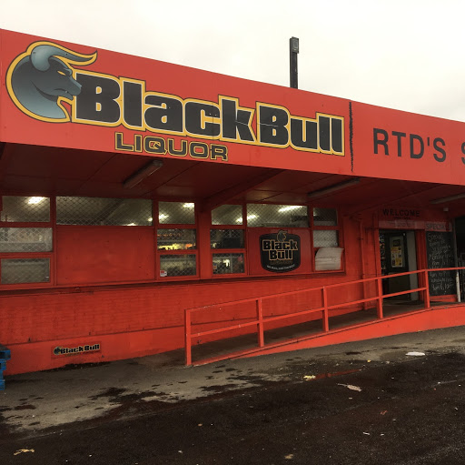 Black Bull Liquor Glover Road logo