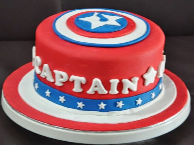 Captain America Birthday Cakes