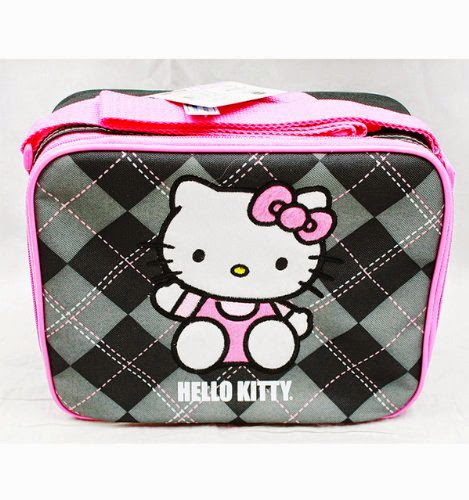  Hello Kitty Lunch Box Bag - Gray Checker