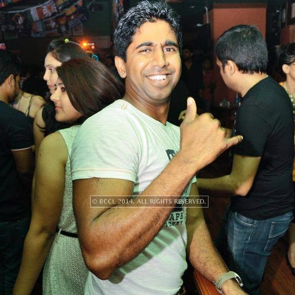 Shyam celebrates the FIFA final match at a city-pub in Bhopal.