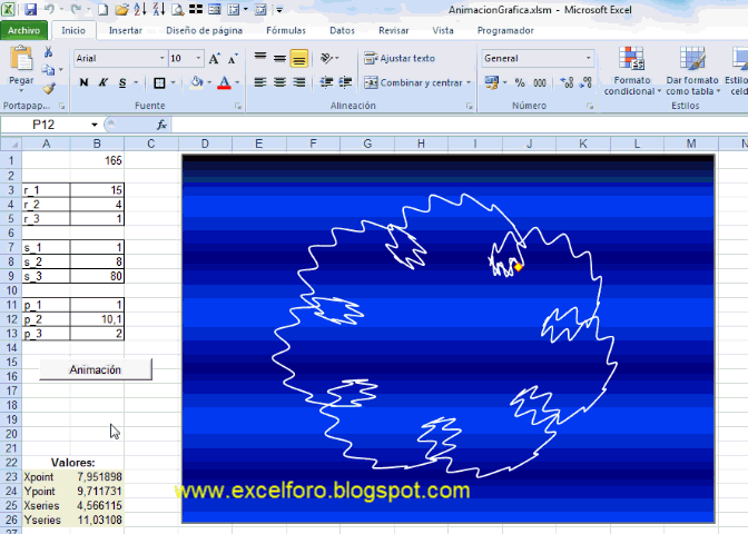 Un Espirógrafo en Excel.