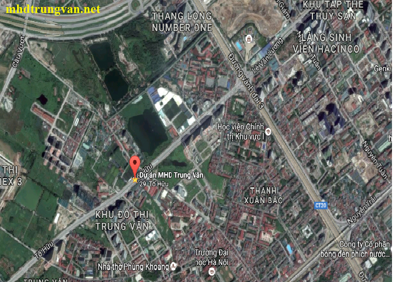 Vị trí dự án MHD Trung Văn