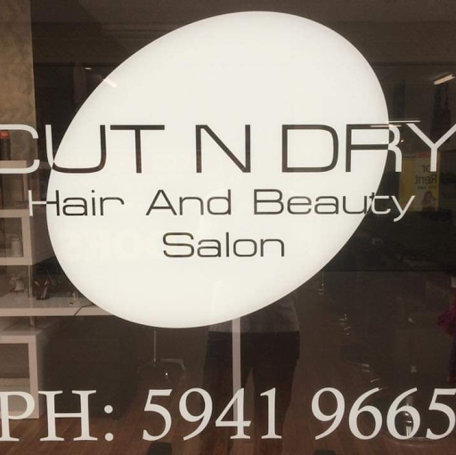 Cut n dry Hair and beauty salon logo