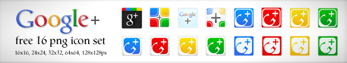 Ücretsiz “16 adet” Google+ (plus) icon set