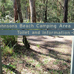 Sign pointing to camping area