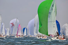 J/80s sailing downwind at Copa del Rey- Palma Mallorca, Spain