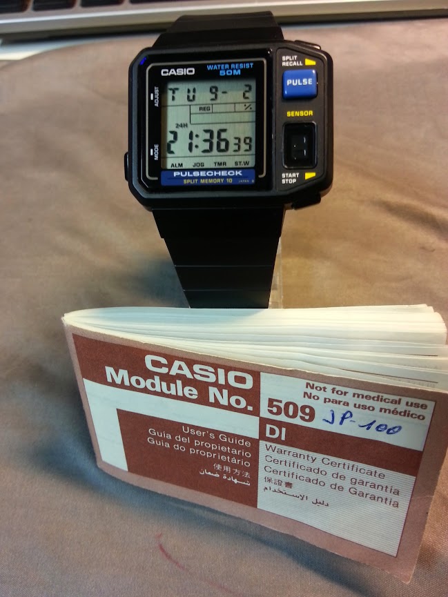 DWF - The Digital Watch Forum • View topic - Casio JP-100 pulsecheck 1985  nos