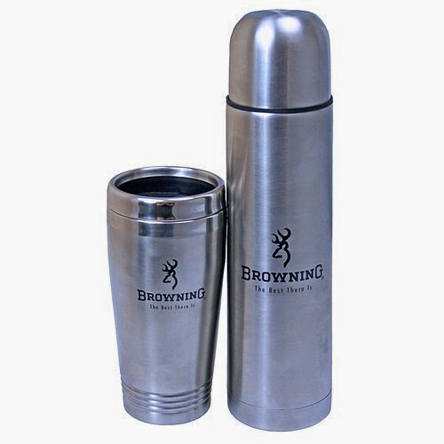  Browning .75-Liter Thermos and .45-Liter Mug Set, Silver