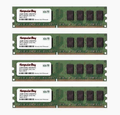  Komputerbay 8GB ( 4 x 2GB ) DDR2 DIMM (240 PIN) AM2 800Mhz PC2 6400 / PC2 6300 FOR Asus M2N-MX SE Plus 8 GB