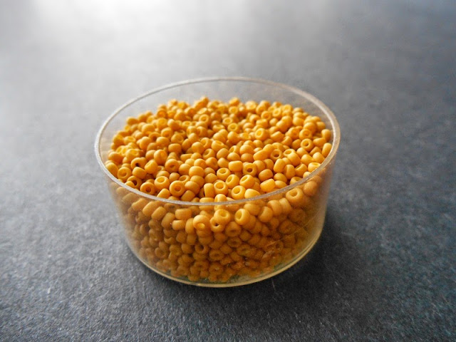 Matte Mustard Yellow Seed Beads