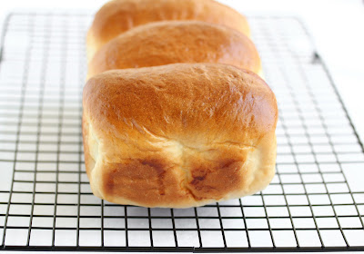 close-up of Hokkaido Milk Toast on a baking rack