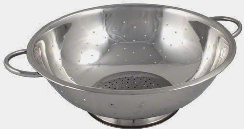  Browne Foodservice R39 Stainless Steel Footed Colander, 15-1/4-Inch