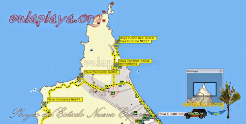 Mapa de Playas del sector Manzanillo