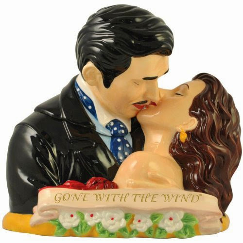  Westland Giftware Gone with the Wind Scarlett and Rhett Kissing Cookie Jar, 10-Inch
