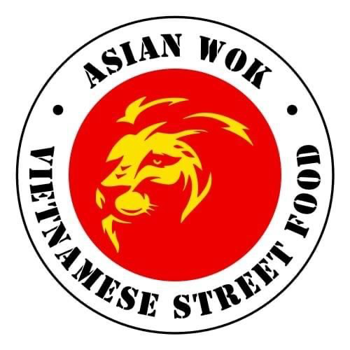 Asian woking street food. Vietnamese kitchen logo