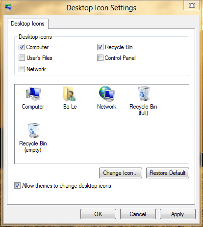 Đặt biểu tượng Computer trên Desktop Windows 8