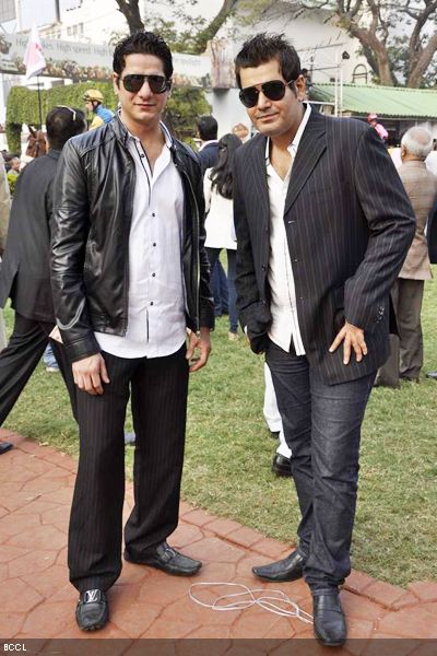 Popular DJ Aqeel (L) during 'Signature Premiere Indian Derby', held at Mahalaxmi race course in Mumbai on February 3, 2013. (Pic: Viral Bhayani)