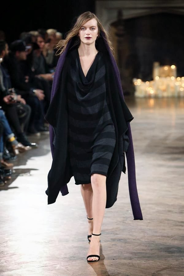 Model walks the runway at the Lars Andersson presentation during MADE Fashion Week Fall 2014 at The Highline Hotel on February 11, 2014 in New York City.