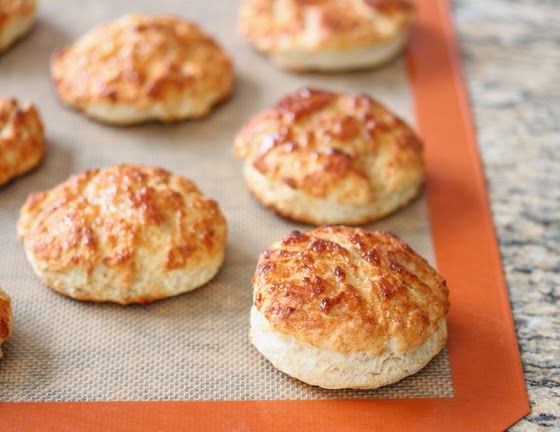 baked biscuits on a silpat.