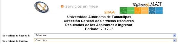 Resultados Ceneval UAT 2012 10 Agosto Tamaulipas - Lista ingresantes
