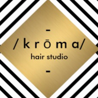 k r ō m a hair studio logo