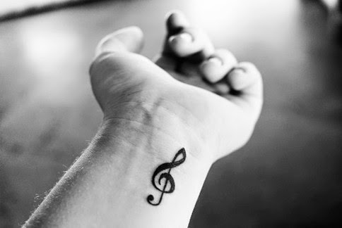 music wrist tattoo designs