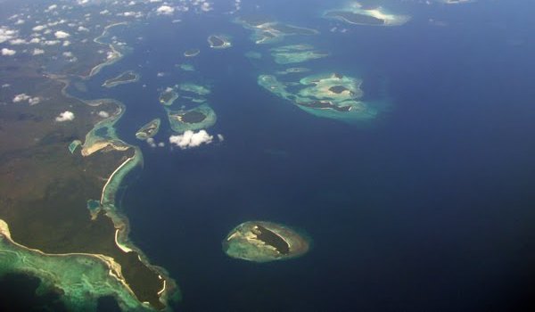 Pemandangan Kepulauan Kei dari Udara Pemandangan Kepulauan Kei dari Udara