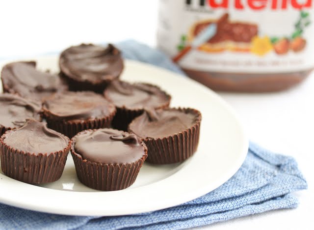 photo of a plate of Chocolate Nutella Cups