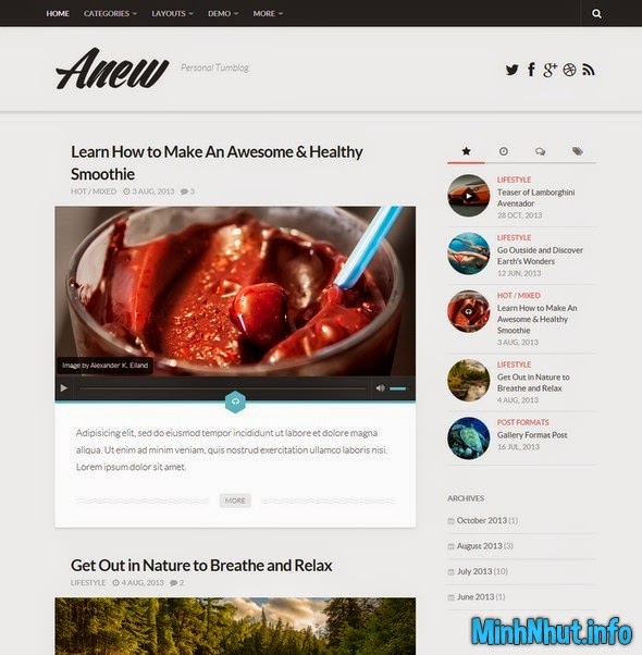 Responsive Personal Tumblog