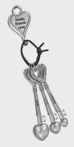Ganz ER11103 4pc Keys To Love Mini Measuring Spoons