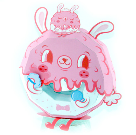 BunnyGirls Donut Paper Toy
