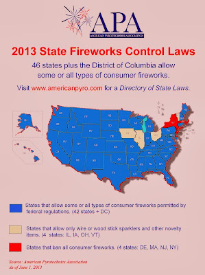 Klik hier: De meeste staten in de Verenigde Staten staan consumentenvuurwerk toe vuurwerk pyrotechniek usa apa