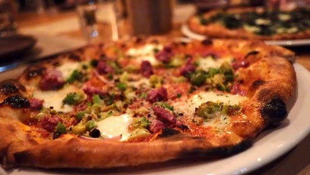 SF - Cotogna (Jackson Square) - sausage, romanesco, fior di latte mozzarella pizza