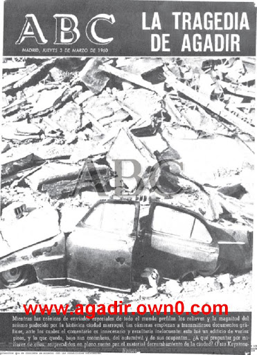  صحيفة الاسبانية إيه بي سي  وتخصيتها لاخبار زلزال اكادير سنة 1960  %252Cbn%252C