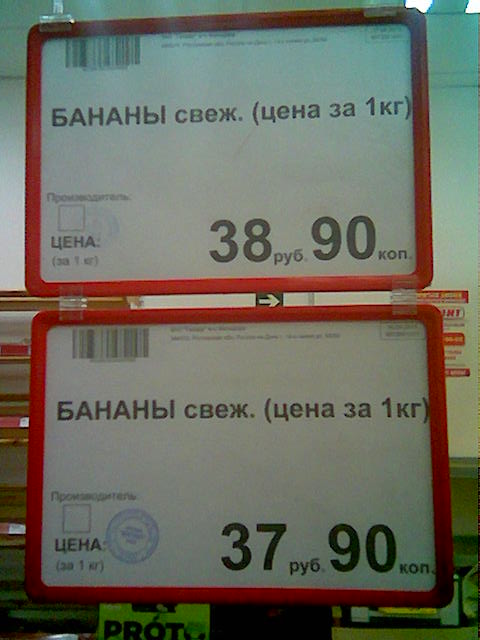Цена бананов