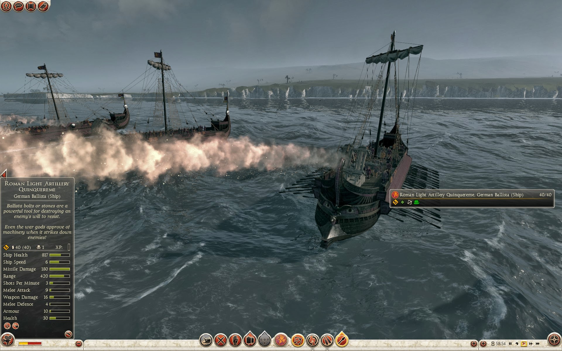 Římská quinqueréma s lehkou artilerií - Germánská balista (loď)