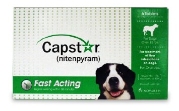  Capstar for Dogs over 25 lbs 6 tablets GREEN