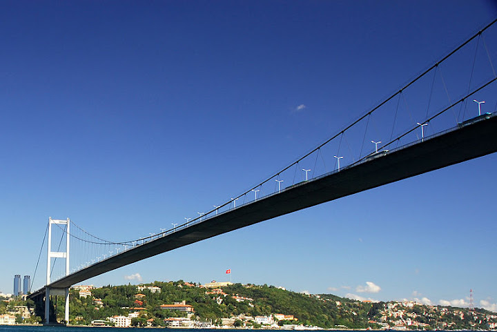 Bosphorus Bridge in Istanbul, connecting Europe and Asia.
