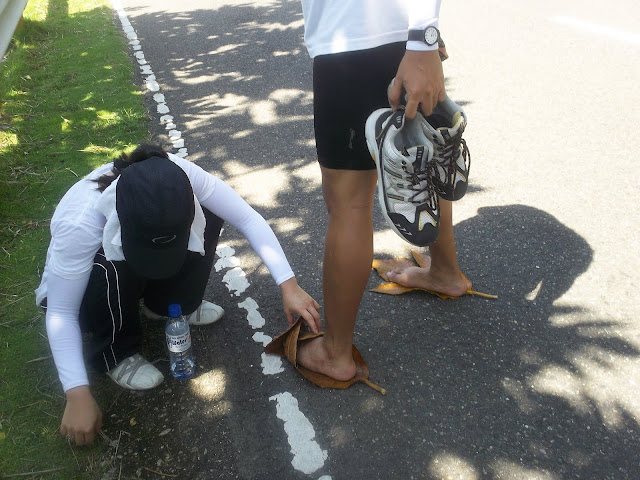 improvising a new way of barefoot running, boljoon, cebu, philippines