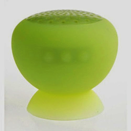  Bluetooth Speaker w/Microphone - Suction Cup Design - Lime Green