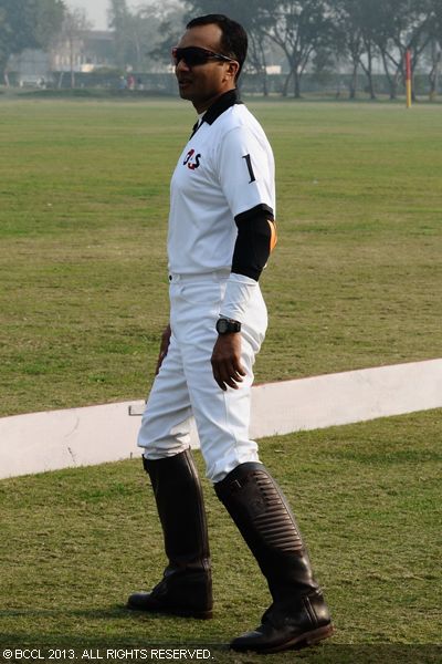 Naveen Jindal during the Law & Justice Polo Match, held at Jaipur Polo Grounds on February 02, 2013.