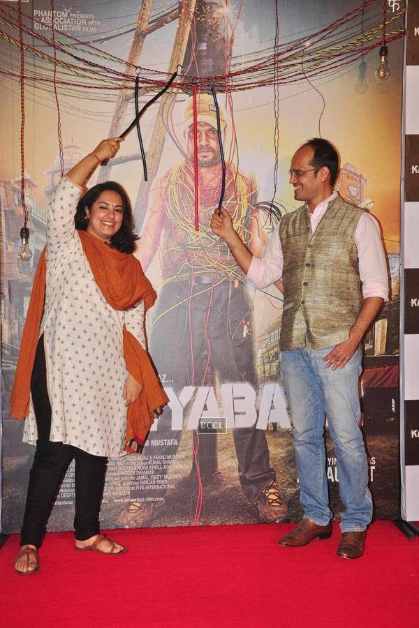Deepti Kakkar and Fahad Mustafa during the launch of movie Katiyaabaaz, in Mumbai, on July 22, 2014. (Pic: Viral Bhayani) 