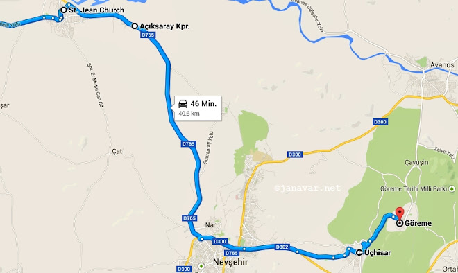 Day 1 Route Cappadocia