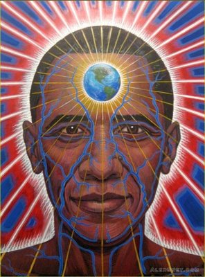 Alex Grey Portrait Of Obama Image