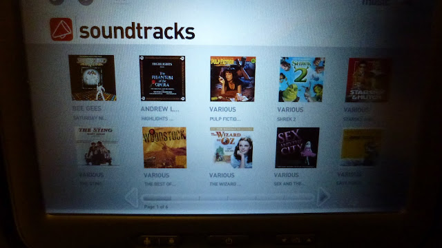 Soundtracks screen 1